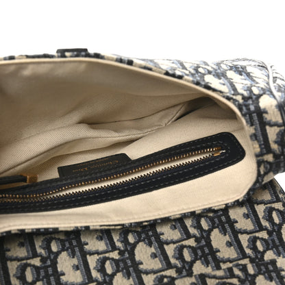 Christian Dior Oblique Saddle Bag Blue 5 of 11