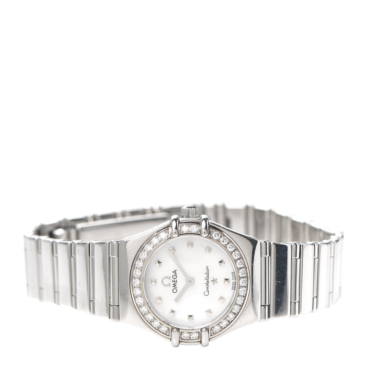 Stainless Steel Diamond Bezel Mother of Pearl 22mm Constellation My Choice Quartz Watch 1465.71.00