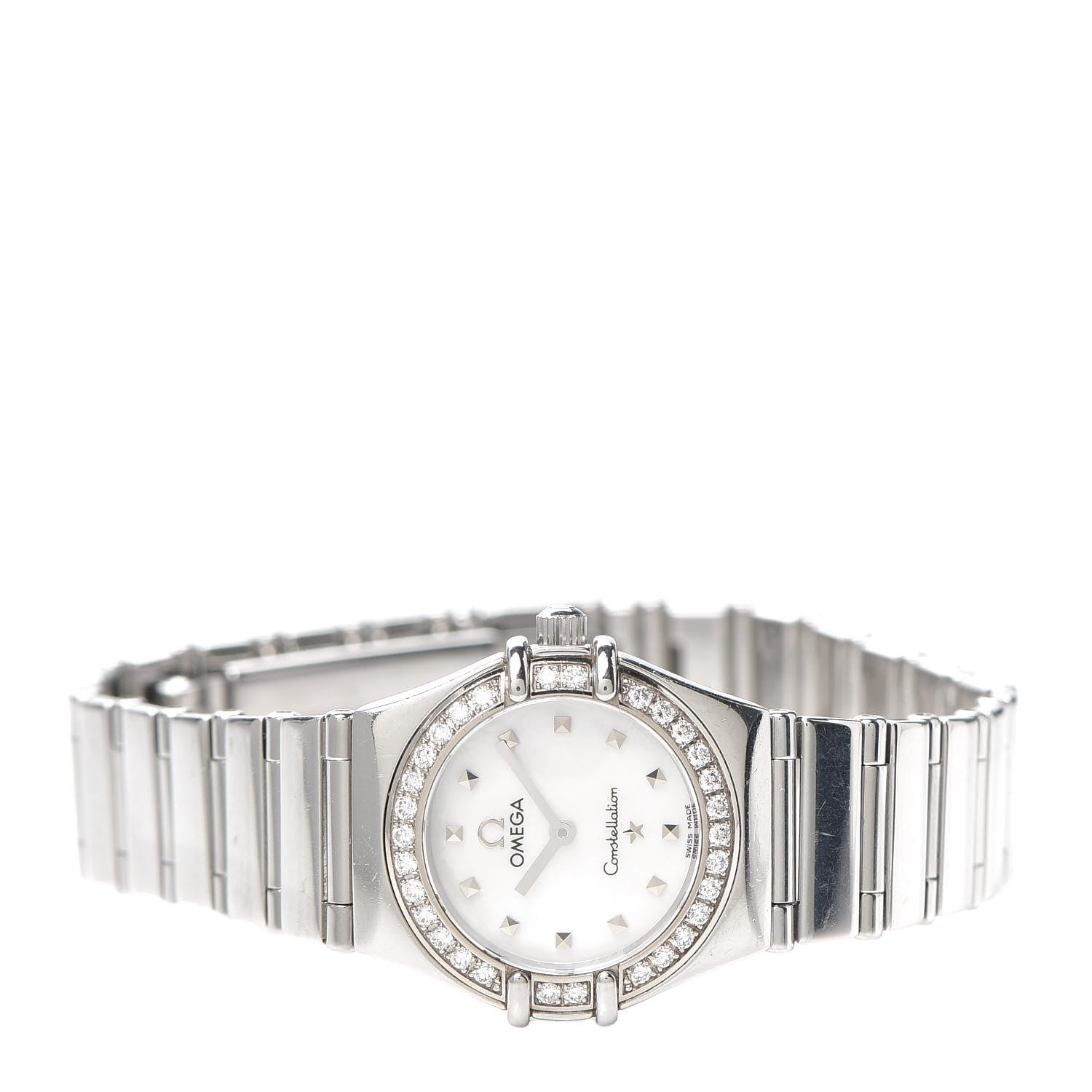Omega Stainless Steel Diamond Bezel Mother of Pearl 22mm Constellation My Choice Quartz Watch 1465.71.00 2 of 5