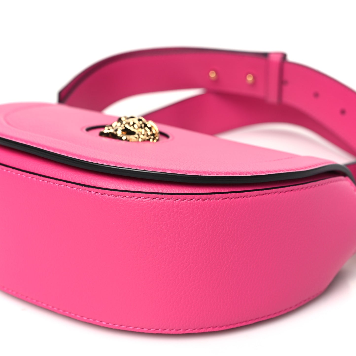 Grained Calfskin La Medusa Small Shoulder Bag Pink