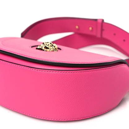 Versace Grained Calfskin La Medusa Small Shoulder Bag Pink 9 of 9