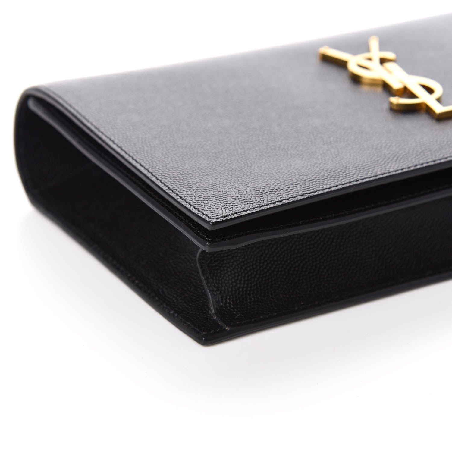 Saint Laurent Grain De Poudre Classic Monogram Kate Clutch Black 7 of 8