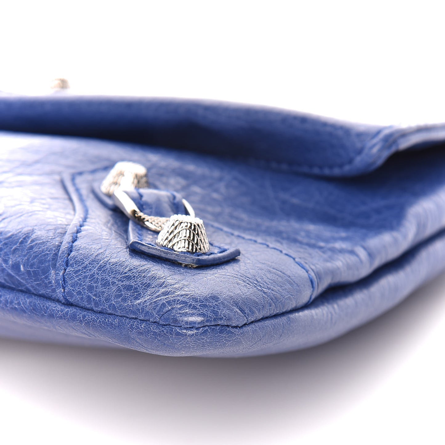 Agneau Giant 12 Silver Hardware Envelope Clutch Bleuette