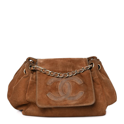 Chanel Suede Accordion Flap Brown 1 of 12