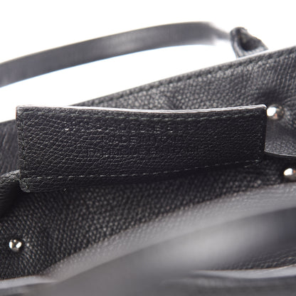 Balenciaga Grained Calfskin Plate Hardware Papier A6 Zip Around Tote Black 7 of 12