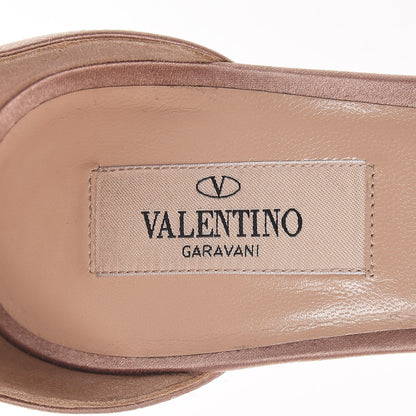 Valentino Garavani Satin Rockstud Glam Ankle Strap 105mm Sandals 39.5 Poudre 7 of 8