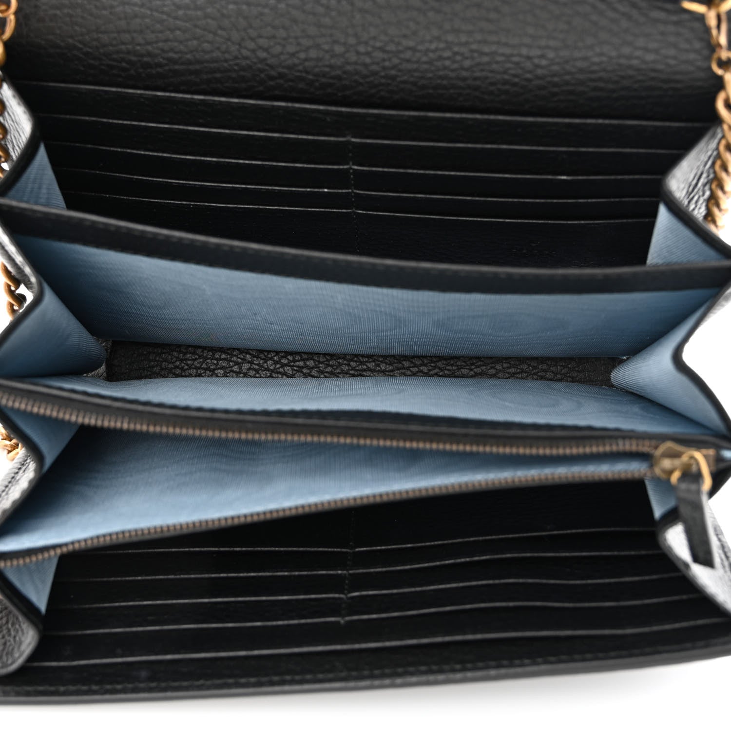 Gucci Calfskin Garden Dionysus Chain Wallet Black 5 of 12