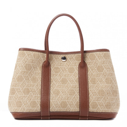 Hermes Toile So H Vache Country Garden Party Tote 30 TPM Gold 1 of 7