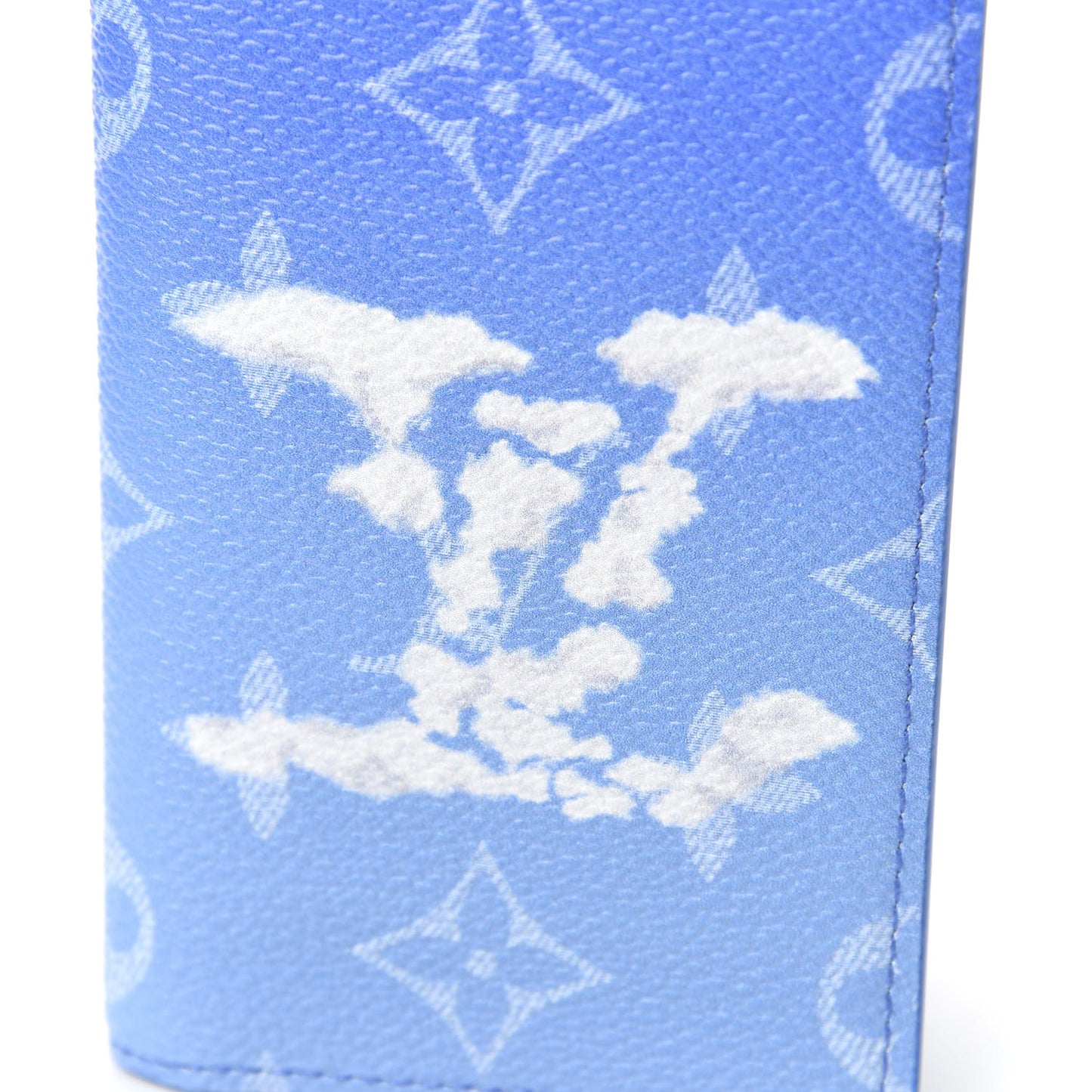 Monogram Clouds Pocket Organizer Blue