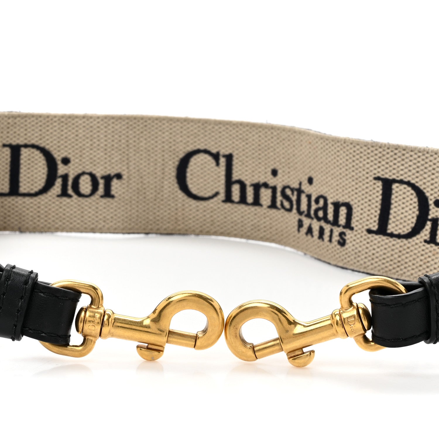 Christian Dior Canvas Embroidered Shoulder Strap Blue 3 of 4