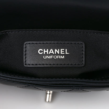 Chanel Calfskin Quilted CC Uniform Flap Belt Bag Black 6 of 10
