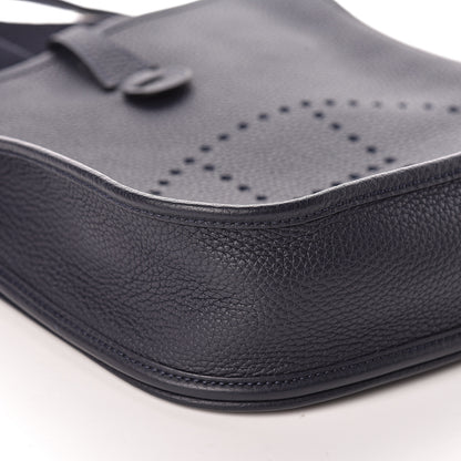 Hermes Taurillon Clemence Evelyne III PM Bleu Nuit 9 of 11