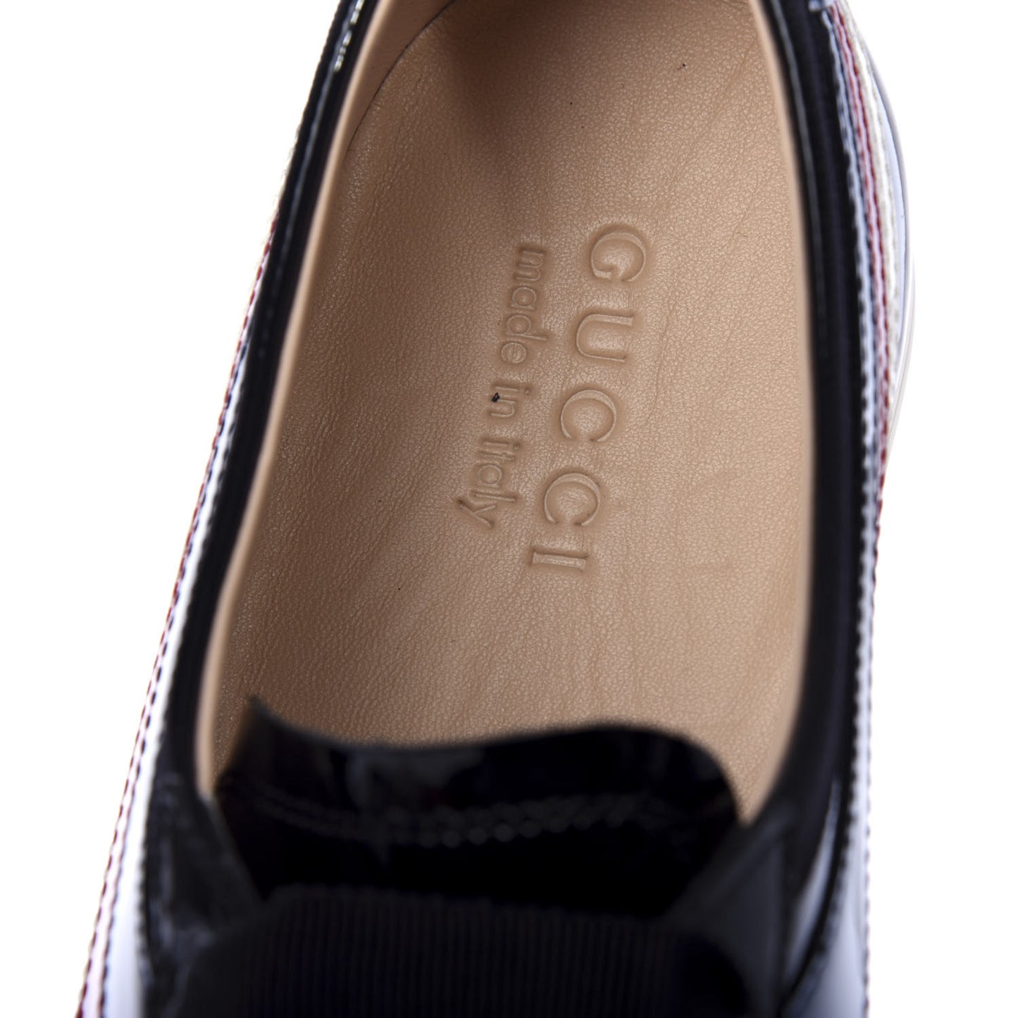 Patent Calfskin Mens Web Falacer Sneakers 8.5 Black