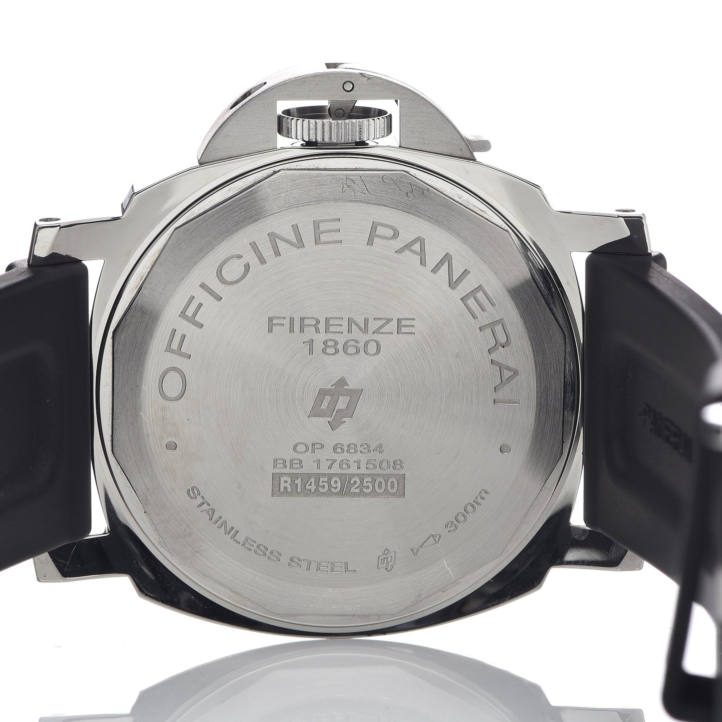 Stainless Steel Rubber 44mm Luminor Base Logo Manual Winding Watch Black PAM00773