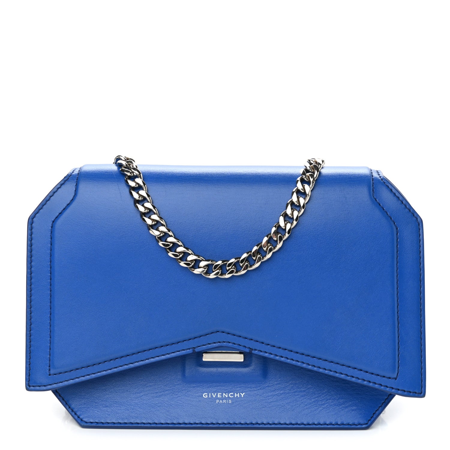 Givenchy Calfskin Bow Cut Chain Wallet Electric Blue 1 of 11