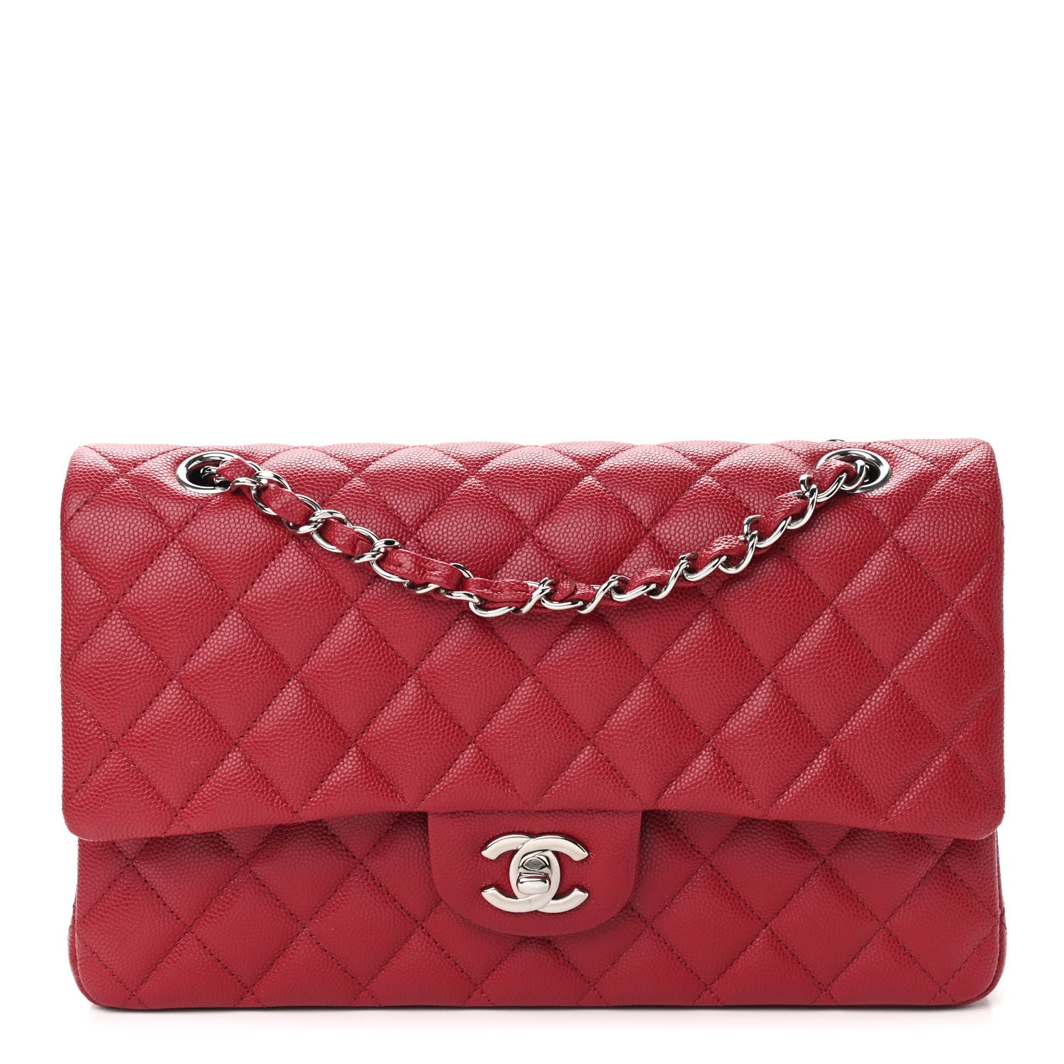 Chanel Caviar Quilted Medium Double Flap Red 1 of 9