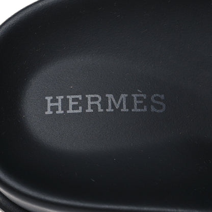Hermes Calfskin Womens Chypre Sandals 37 Black 8 of 9