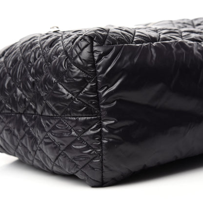 Chanel Nylon Quilted Large Coco Cocoon Tote Black 6 of 10