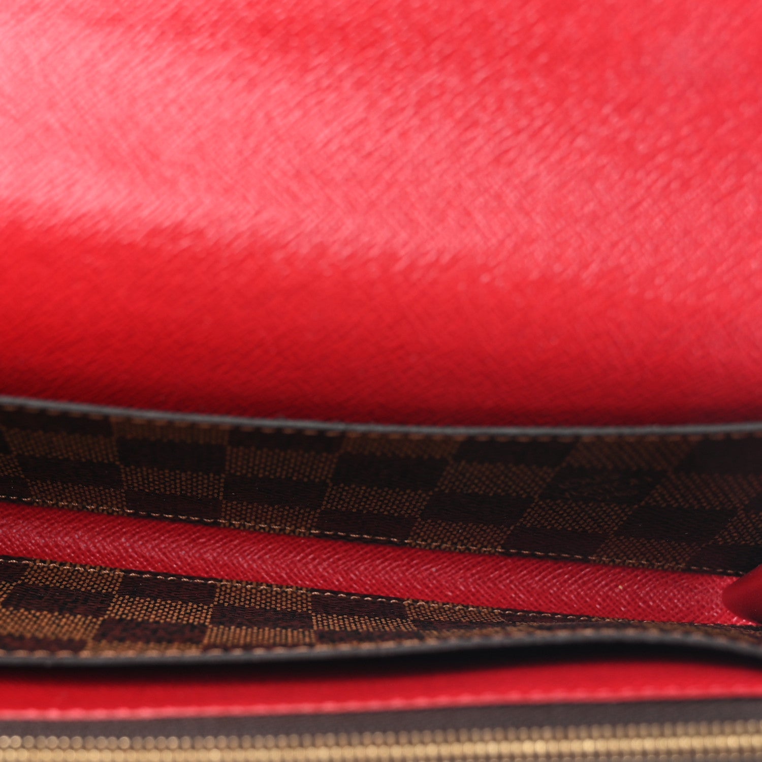 Louis Vuitton Damier Ebene Emilie Wallet Red 5 of 10