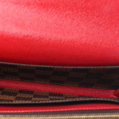 Louis Vuitton Damier Ebene Emilie Wallet Red 5 of 10