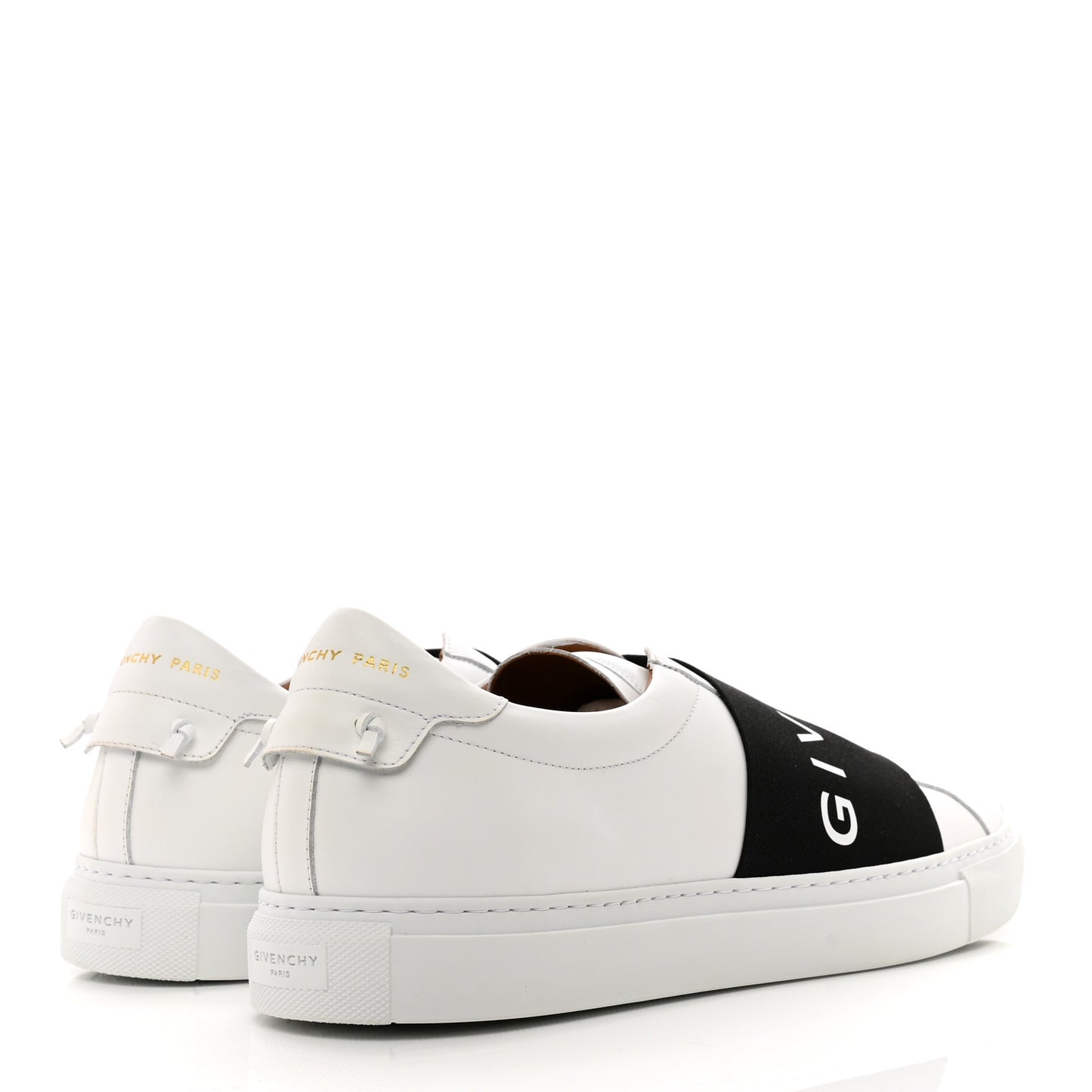 Calfskin Band Logo Mens Urban Street Sneakers 45 White Black