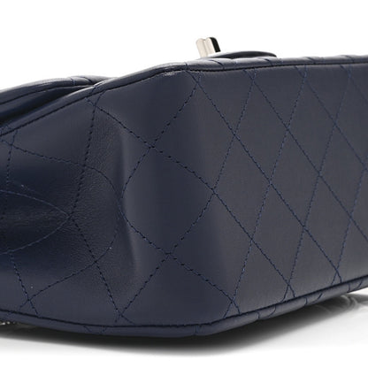 Chanel Lambskin Quilted Mini Square Flap Navy 9 of 10