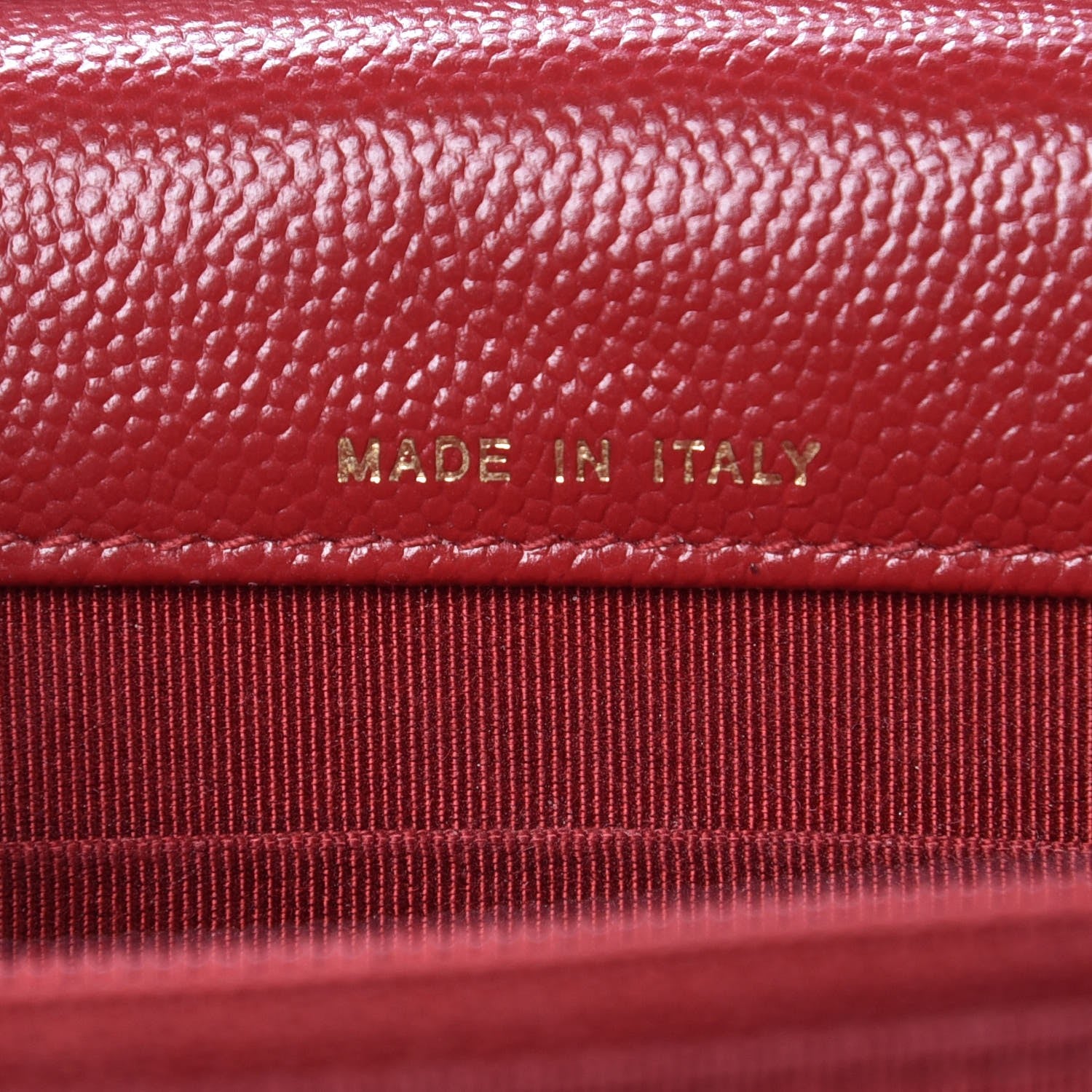 Chanel Caviar Quilted Square Wallet On Chain WOC Dark Red 8 of 10