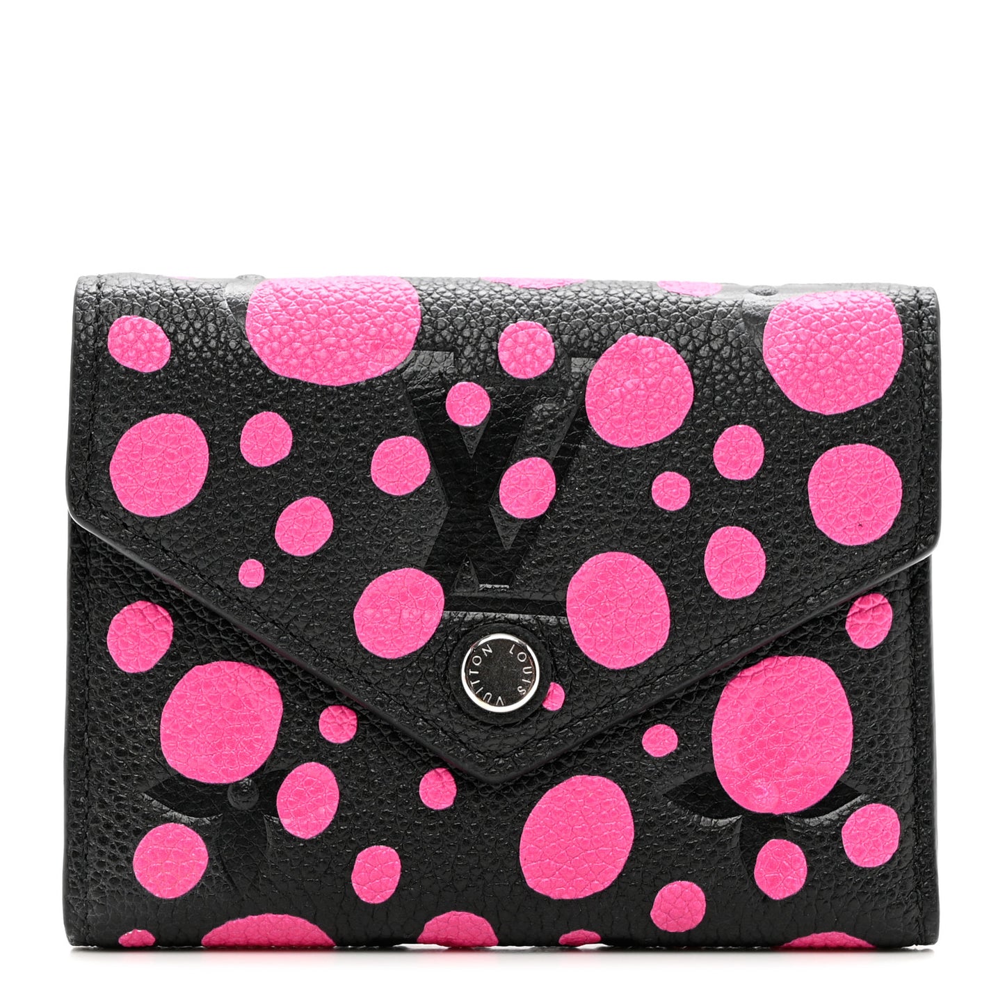 LV X YK Empreinte Monogram Victorine Wallet Black Fuchsia