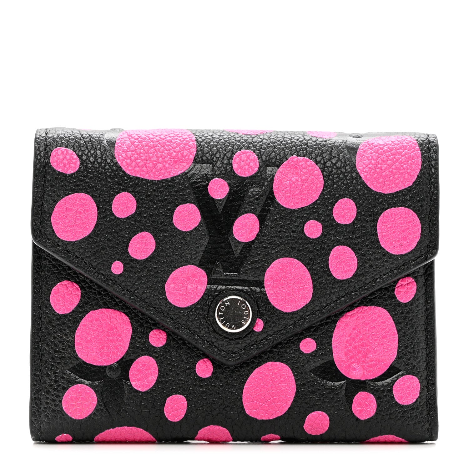 Louis Vuitton LV X YK Empreinte Monogram Victorine Wallet Black Fuchsia 1 of 8