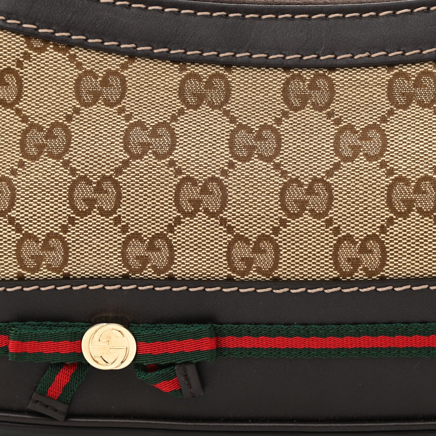Gucci Monogram Small Mayfair Shoulder Bag Dark Brown 8 of 10