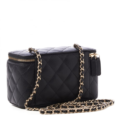 Chanel Caviar Quilted Small Vanity Case With Chain Black 3 of 10