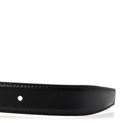 Celine Taurillon Calfskin Medium Triomphe Belt 80 32  Black 3 of 7
