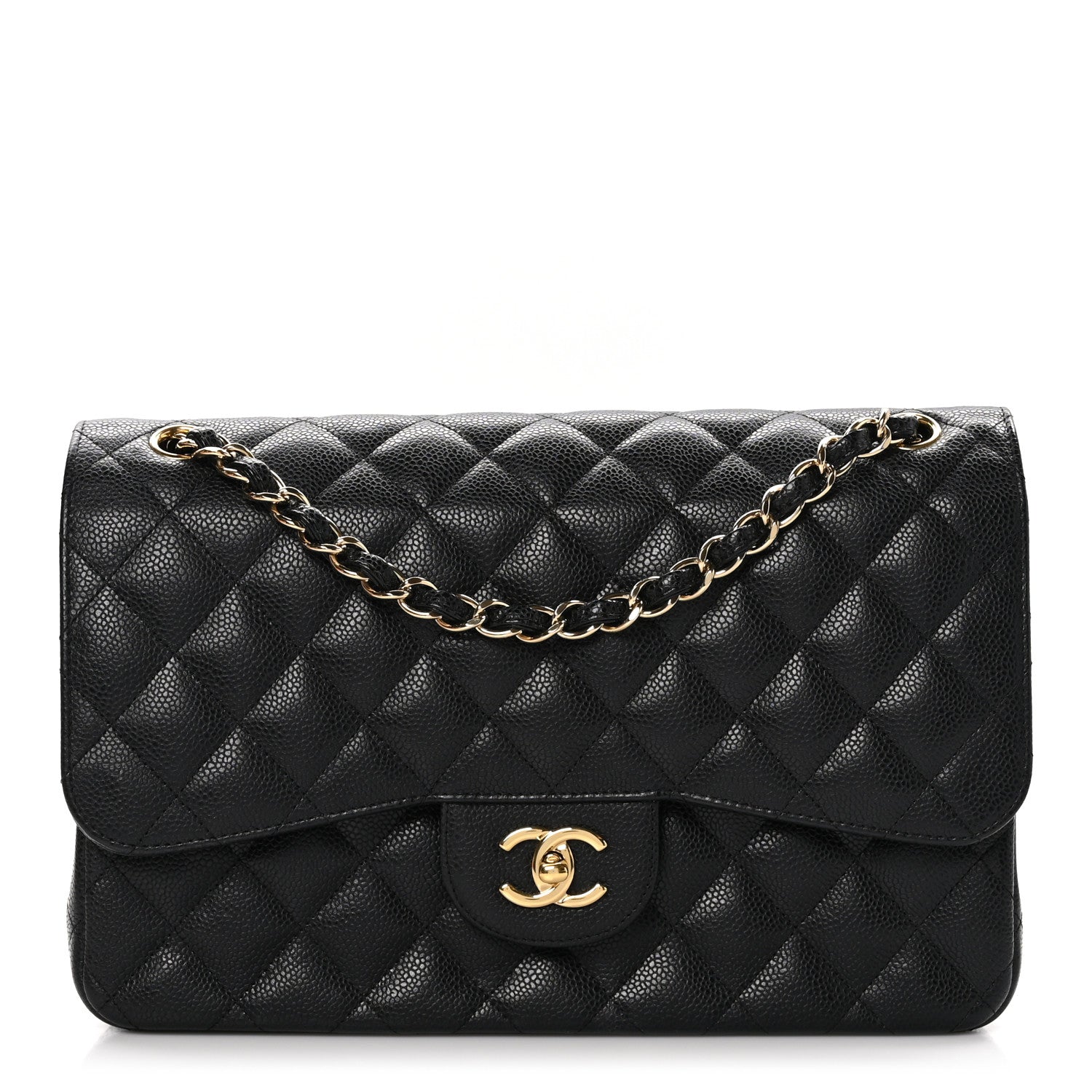 Chanel Caviar Quilted Jumbo Double Flap Black 1 of 11