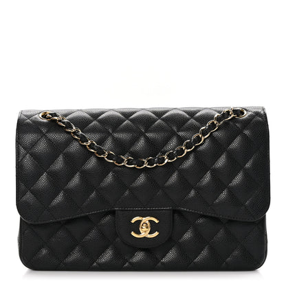 Chanel Caviar Quilted Jumbo Double Flap Black 1 of 11