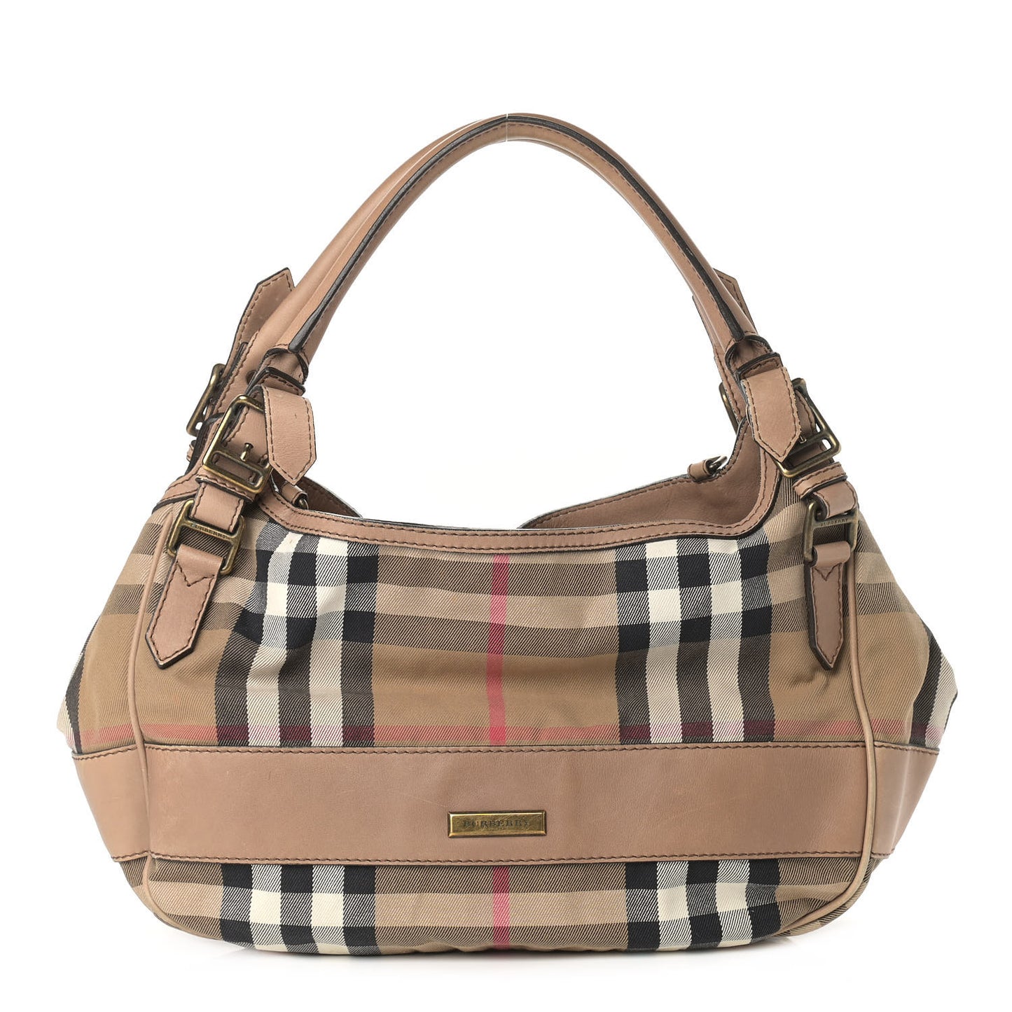 Calfskin House Check Small Brecon Tote Tan