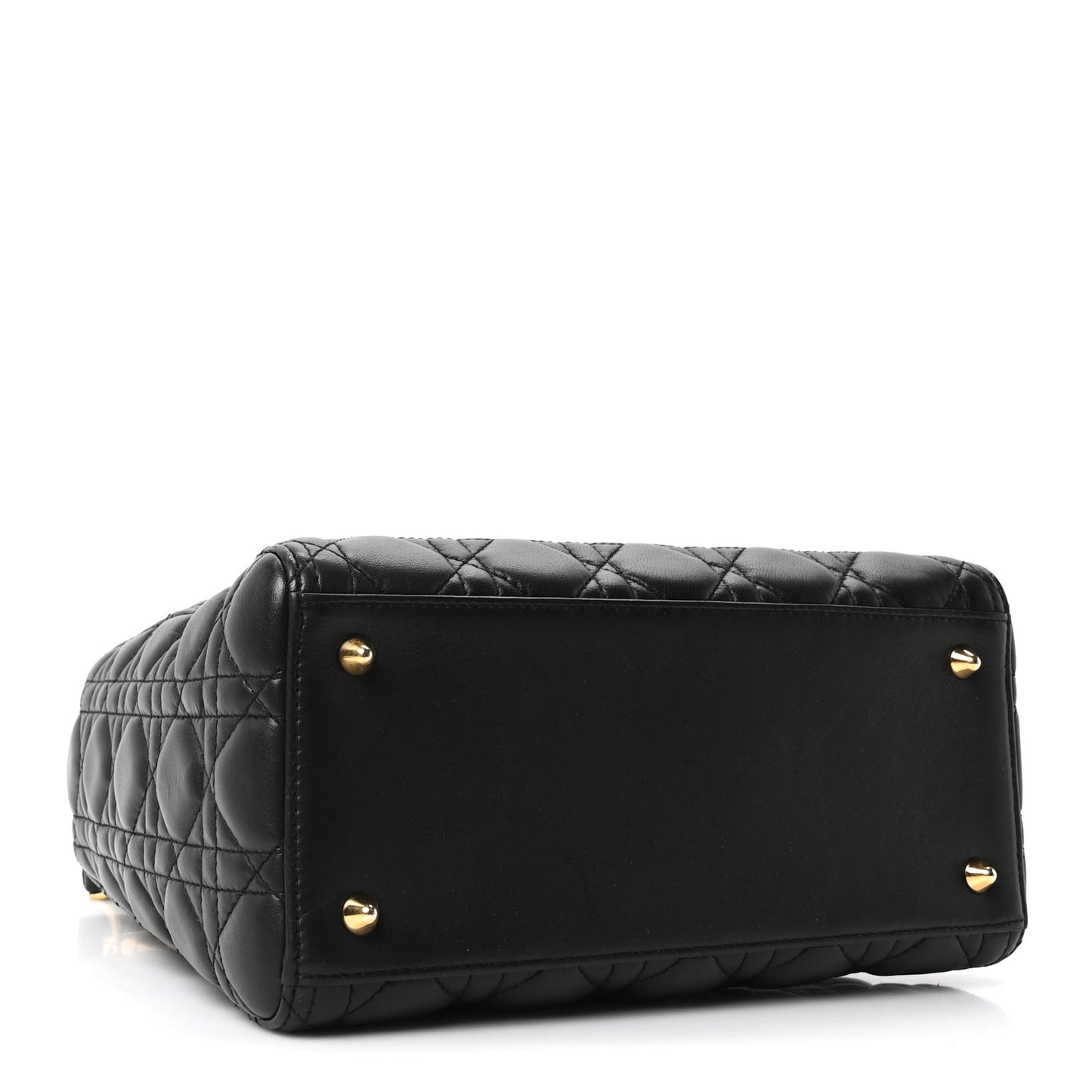 Lambskin Cannage Medium Lady Dior Black