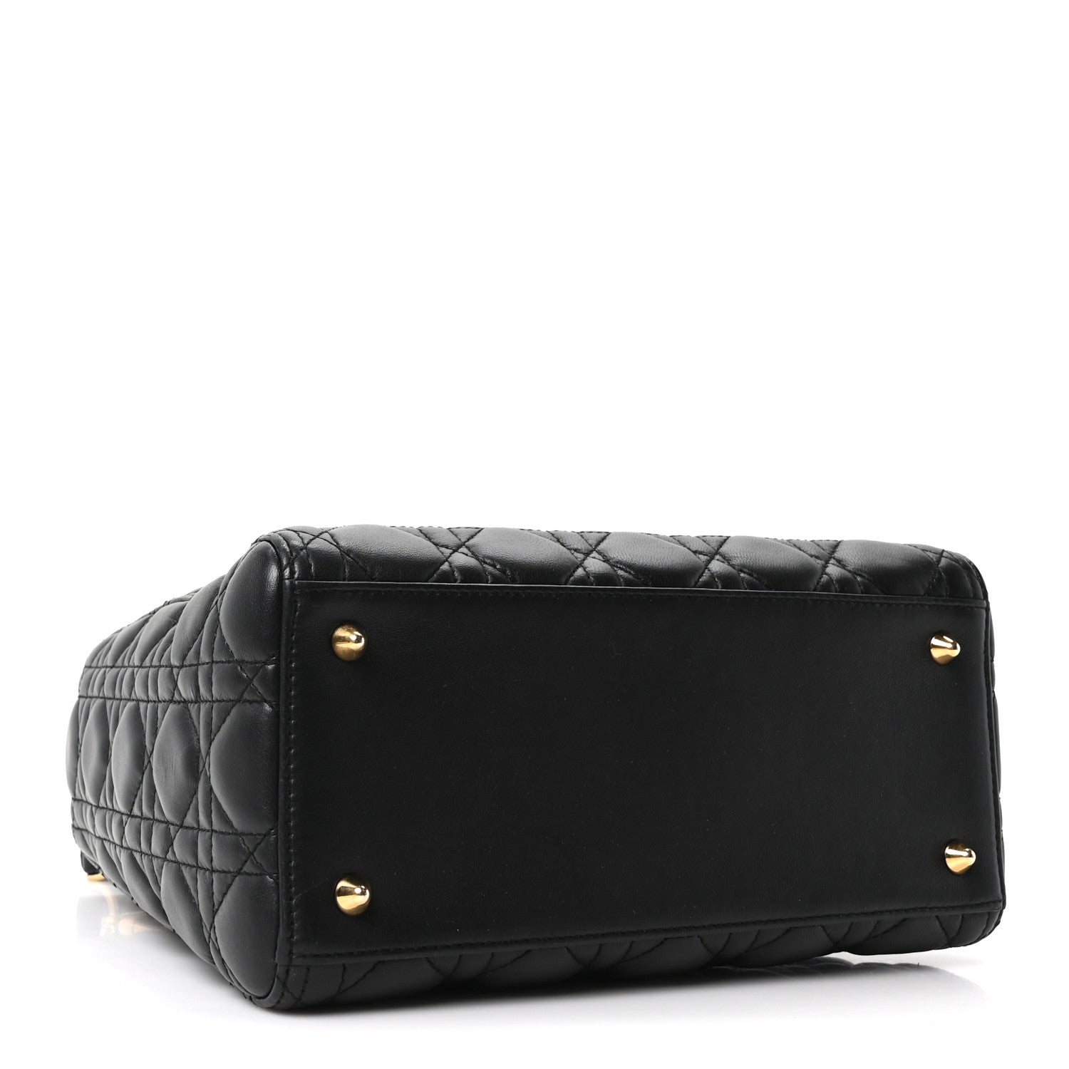 Christian Dior Lambskin Cannage Medium Lady Dior Black 3 of 9