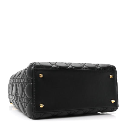 Christian Dior Lambskin Cannage Medium Lady Dior Black 3 of 9