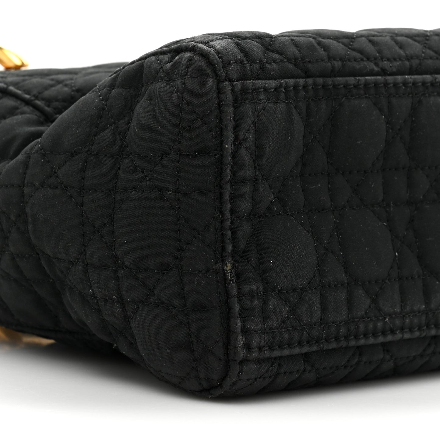 Nylon Cannage Mini Lady Dior Black