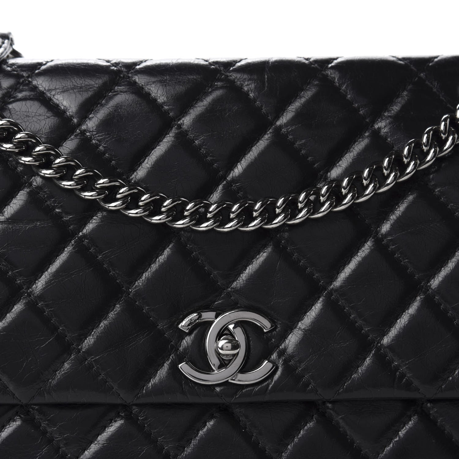 Chanel Glazed Calfskin Quilted Medium Lady Pearly Flap Black 12 of 13