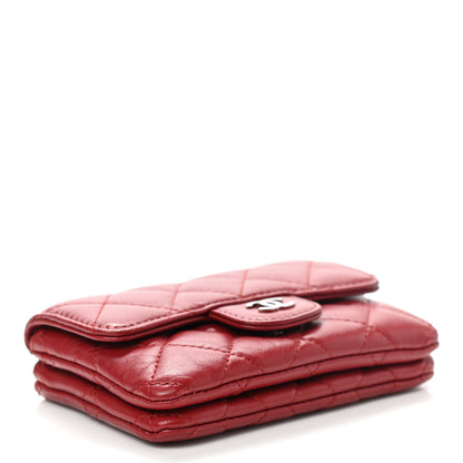 Chanel Lambskin Quilted Coin Purse Red 8 of 19