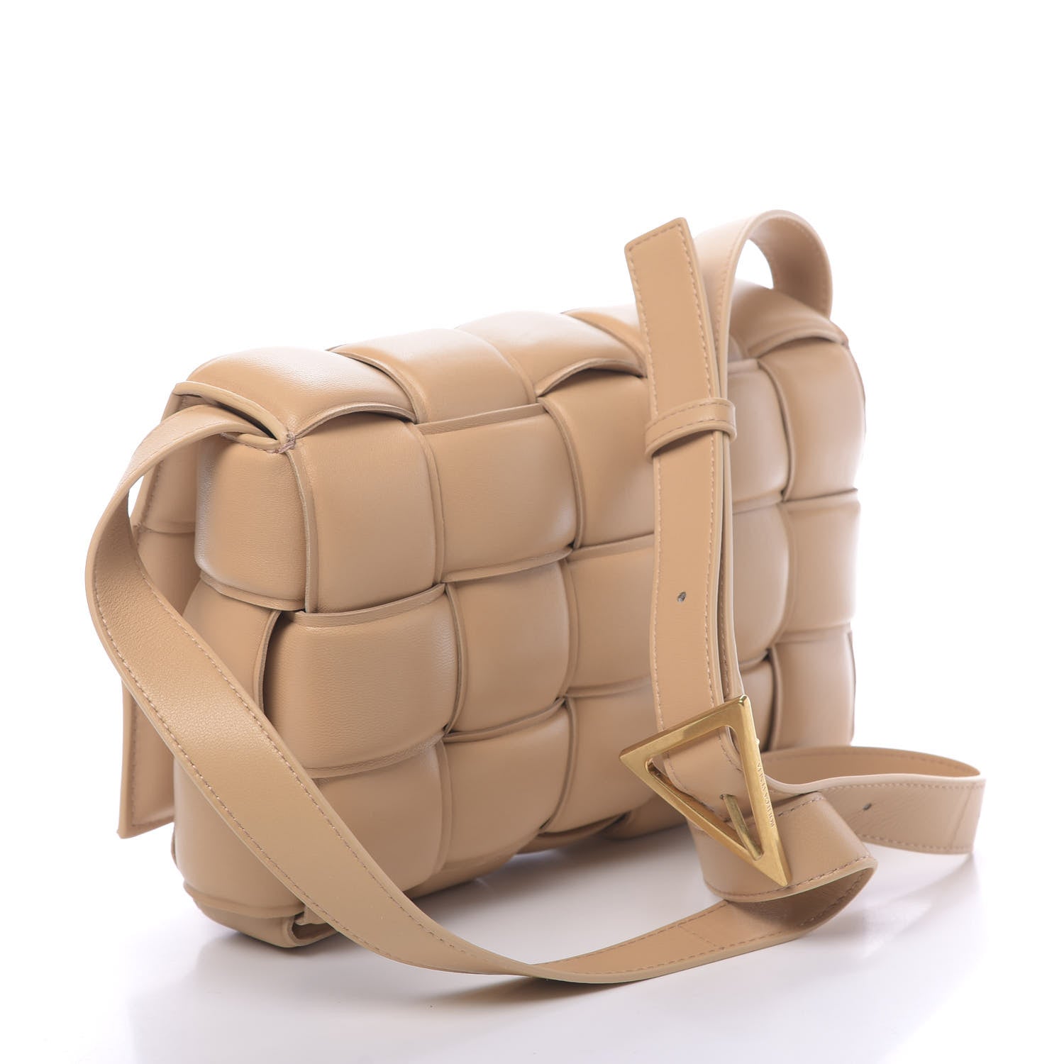 Bottega Veneta Nappa Maxi Intreccio Padded Cassette Crossbody Bag Almond 3 of 10