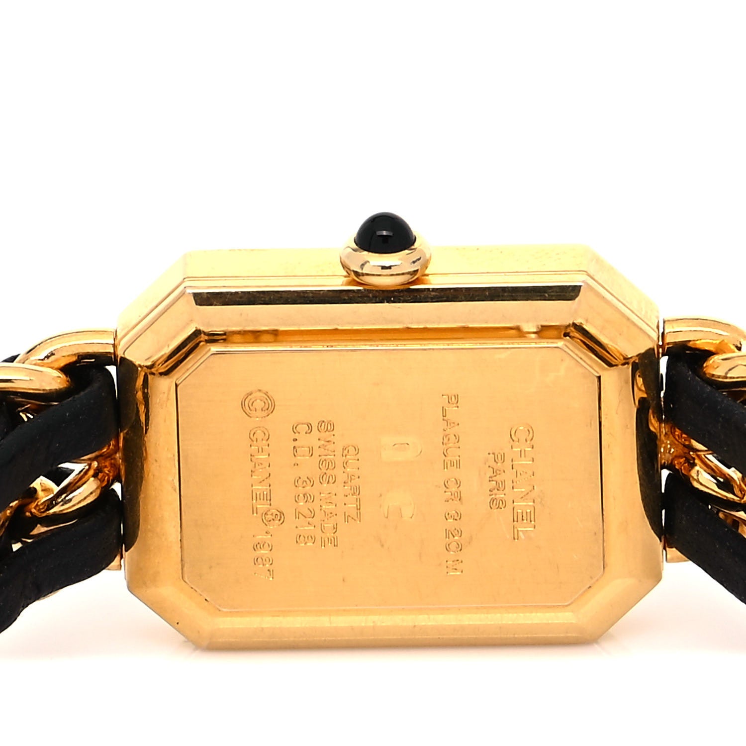 Chanel Stainless Steel Lambskin 20mm Chain Premiere Quartz Watch Gold M 4 of 4