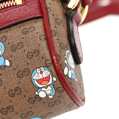 Gucci X DORAEMON Mini Vintage GG Supreme Monogram Camera Bag Beige Cherry Red 11 of 15
