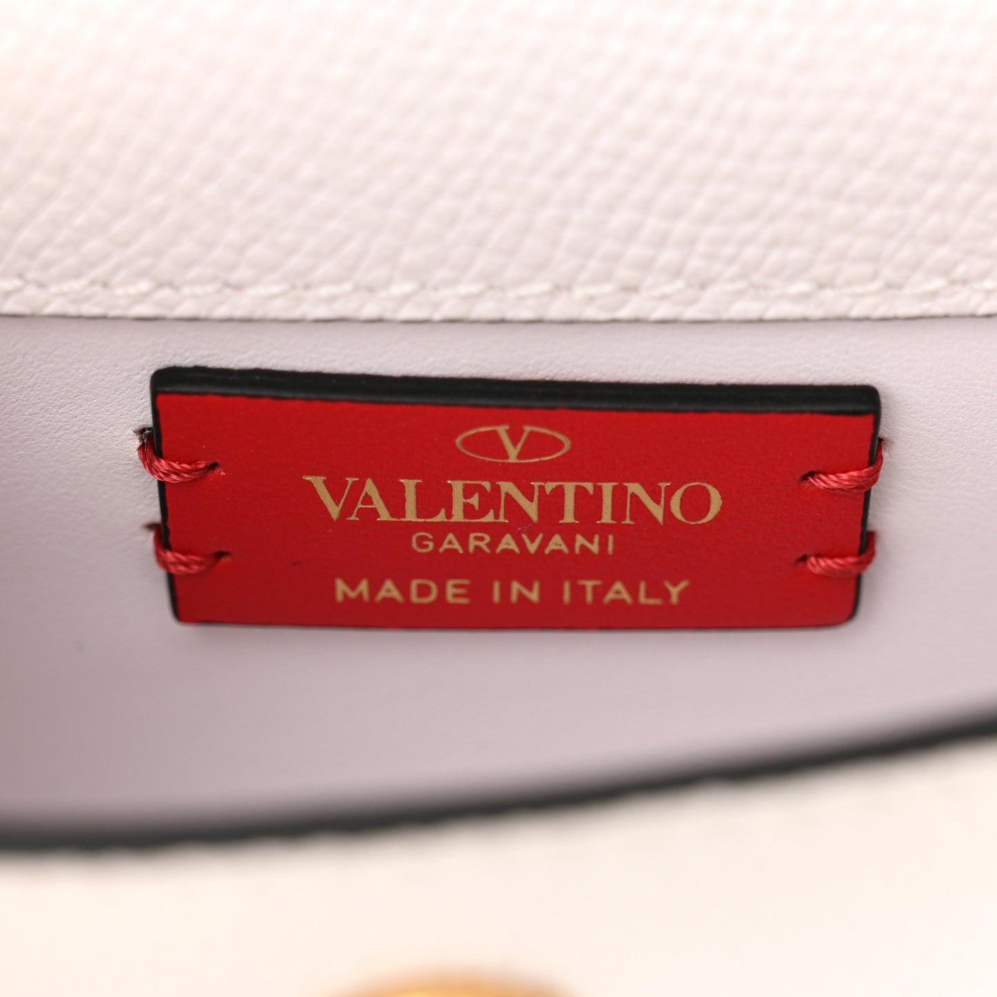 Grainy Calfskin Mini VLogo Belt Bag 80 32 Optic White