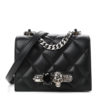 Alexander McQueen Lambskin Quilted Knuckle Shoulder Bag Black 1 of 4