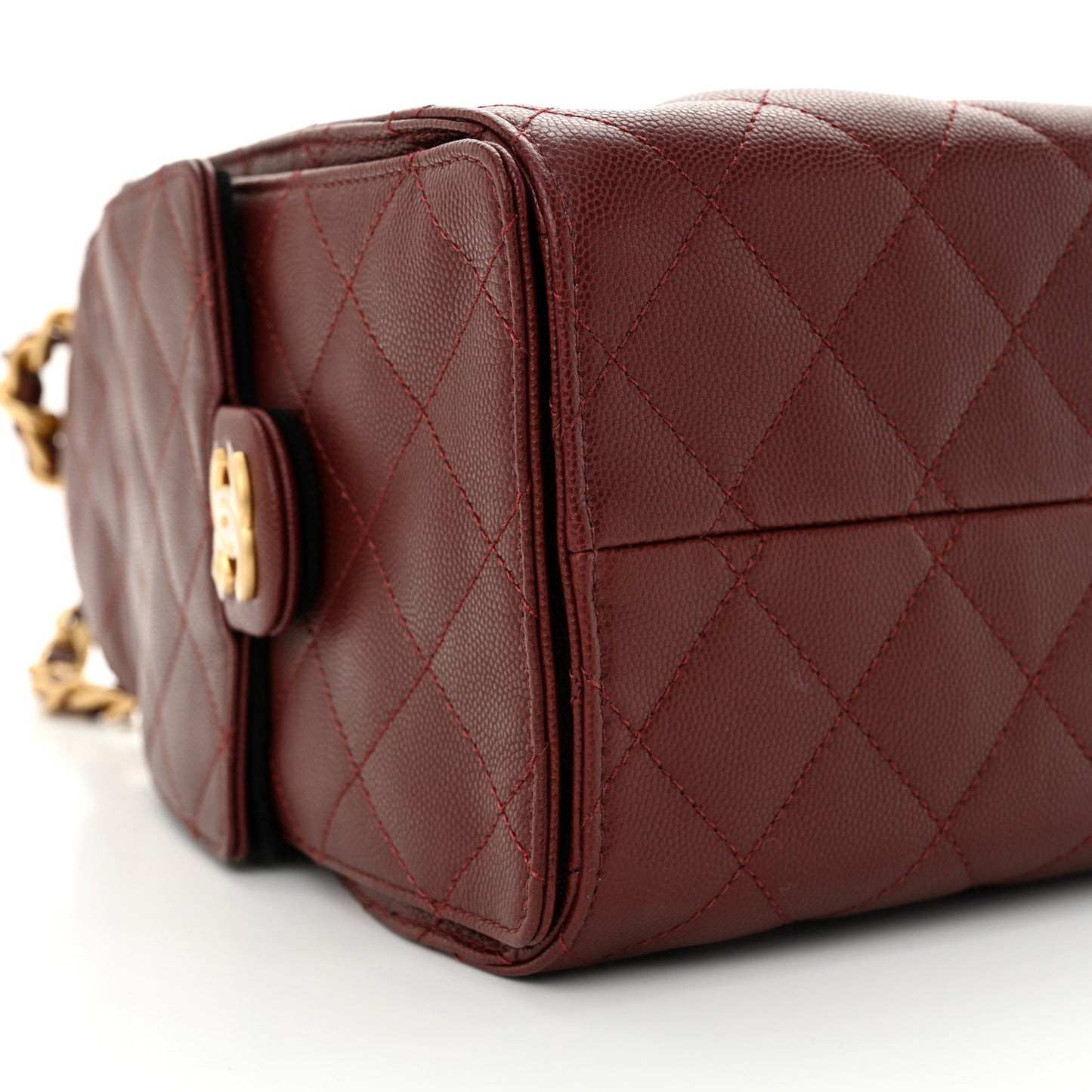 Caviar Quilted Small Chanel 25 Handbag Burgundy