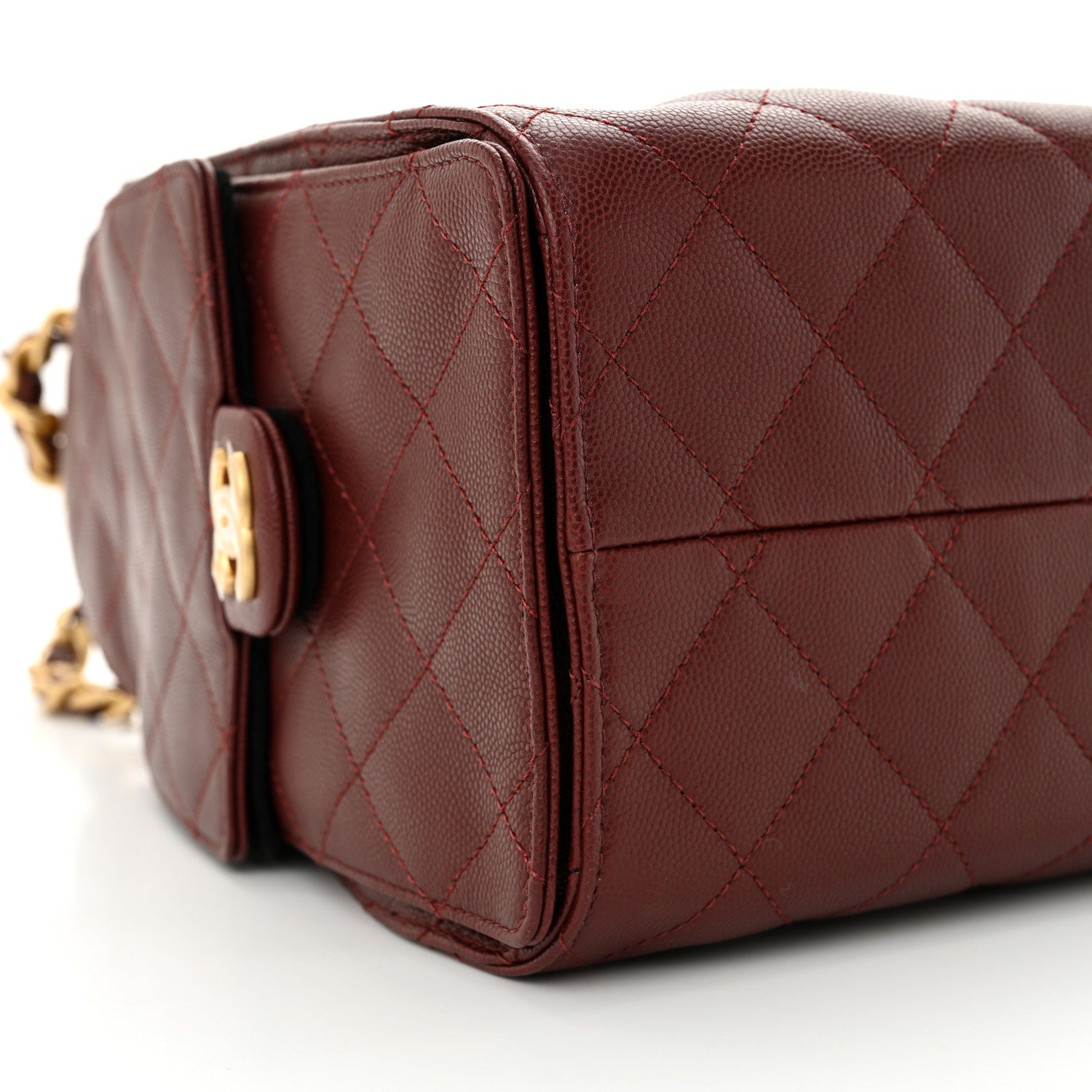 Chanel Caviar Quilted Small Chanel 25 Handbag Burgundy 9 of 11