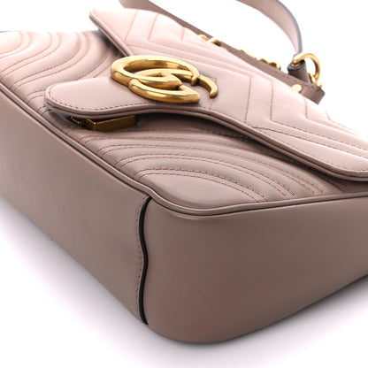 Gucci Calfskin Matelasse Small GG Marmont Shoulder Bag Porcelain Rose 10 of 11