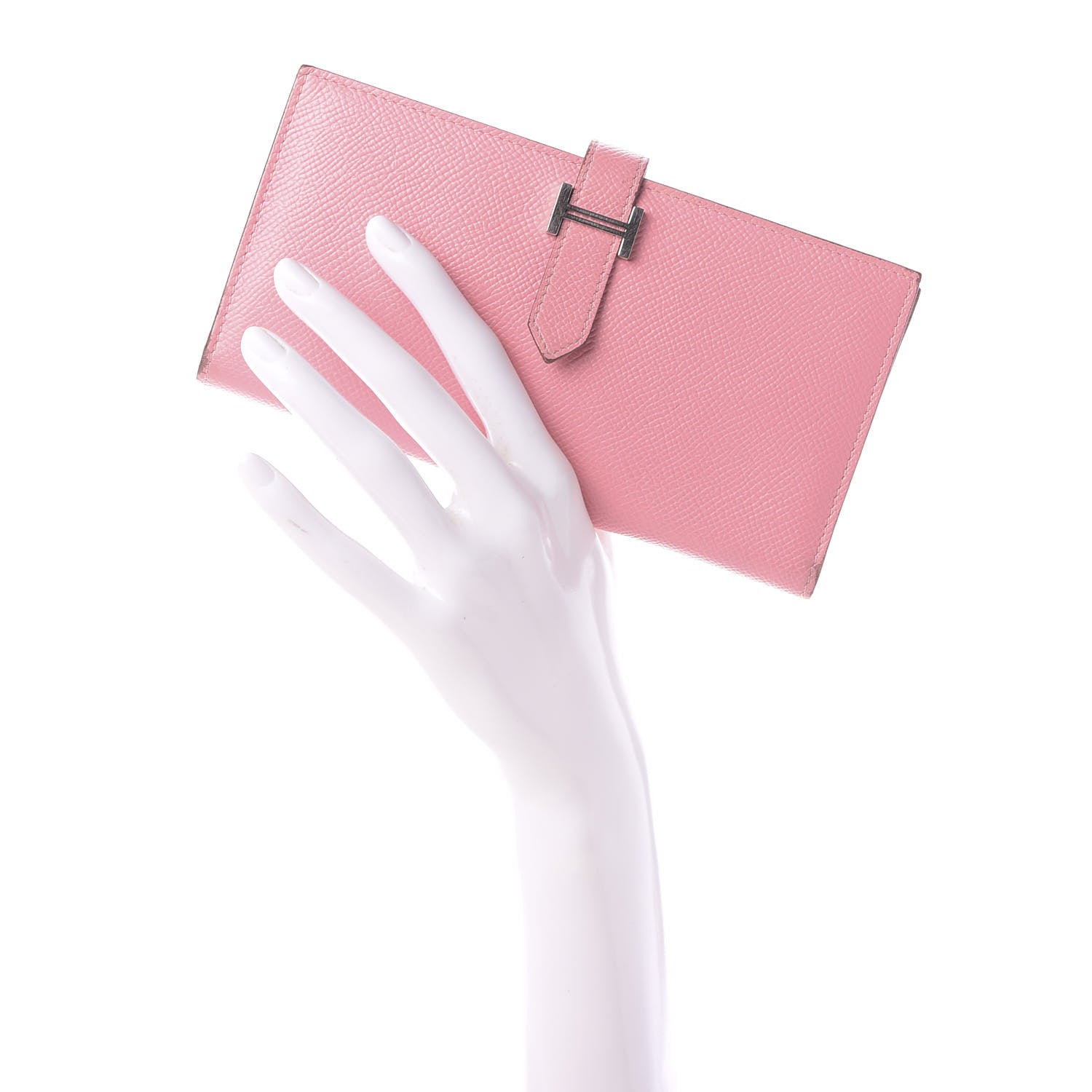 Hermes Epsom Bearn Gusset Wallet Rose Confetti 2 of 14
